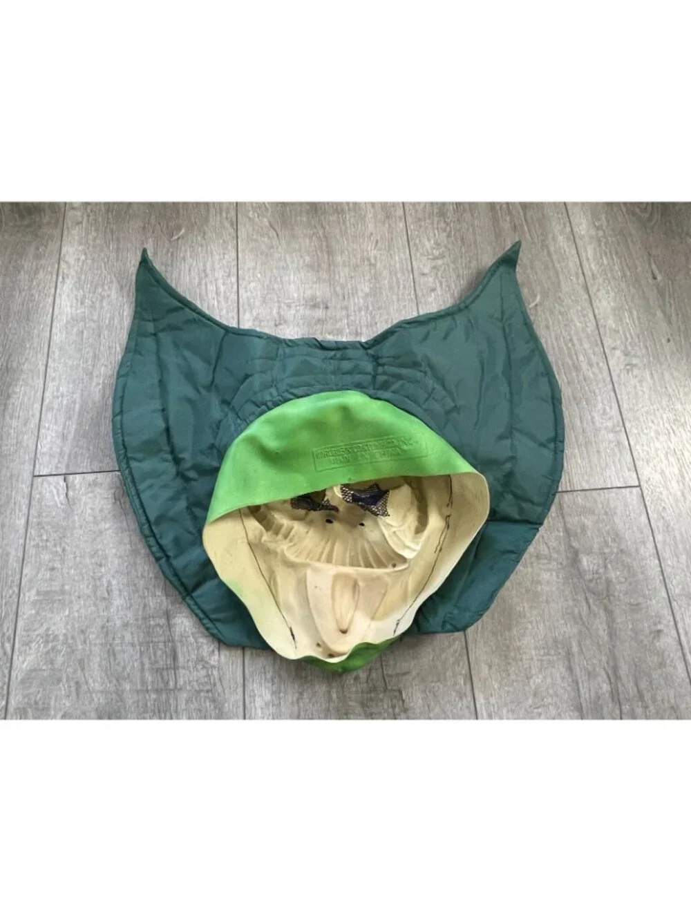 Rubie’s Green Fang Monster Collar Latex Mask Adult Halloween Horror Rare Vintage